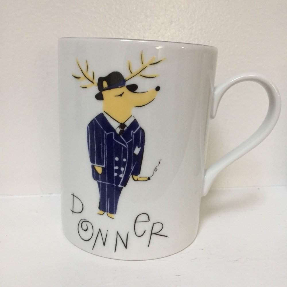 Pottery Barn 2003 Reindeer Mug-Donner NWOT